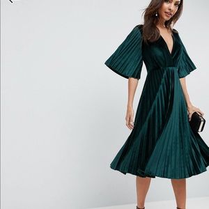 Velvet midi dress
